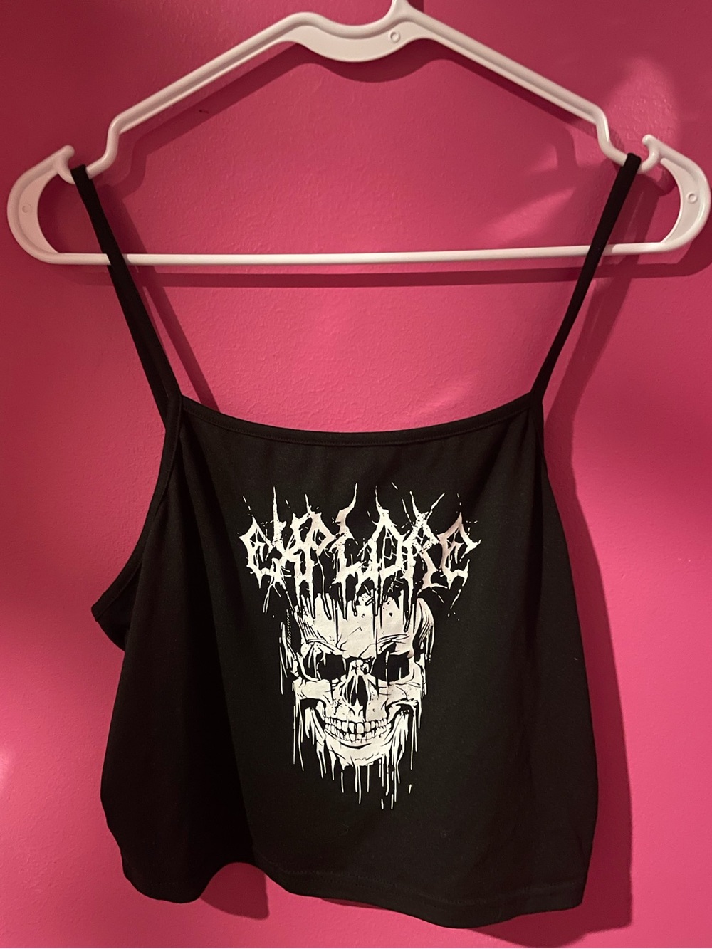ROMWE metal logo crop top tank